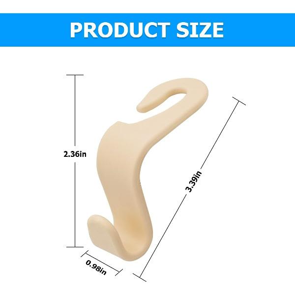 4PCS Car Seat Headrest Hooks, Auto Back Seat Hanger Holder, Durable Stylish Vehicle Organizer Universal Car Interior Accessories, Storage Hooks For