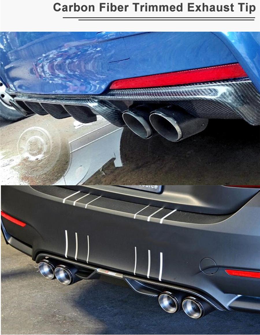 

One point two H-shaped black carbon fiber tail throat 63/89-left+right bright