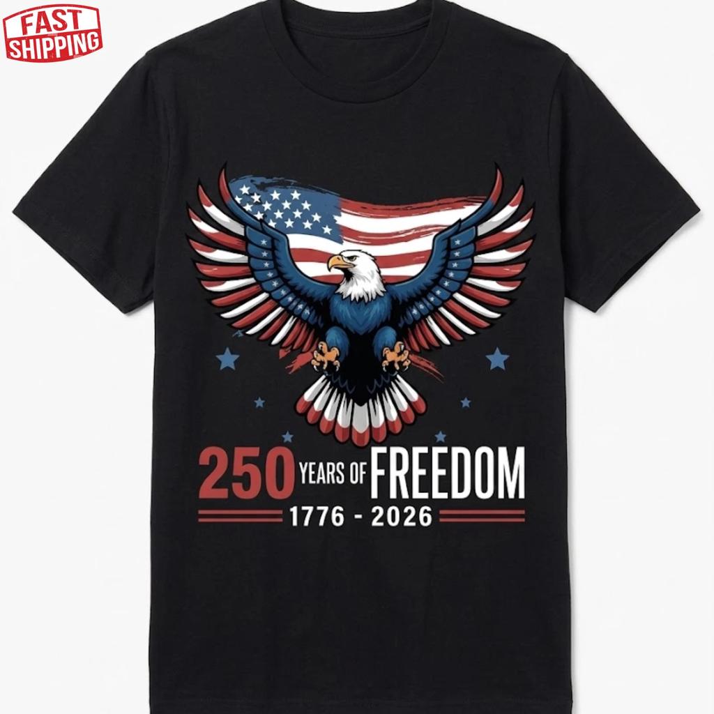 Happy 250th Birthday USA Shirt, America 250 Tee, Patriotic 4th of July Shirt