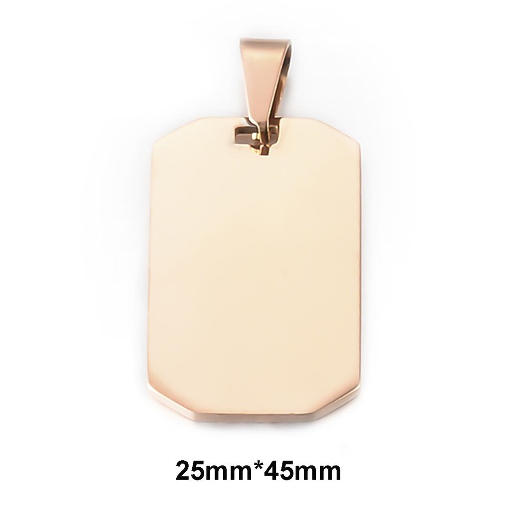 Wholesale 6pcs/lot Stainless Steel Octagon ID Blank Dog Tags Charm Military Army Pendant For Necklace Jewelry