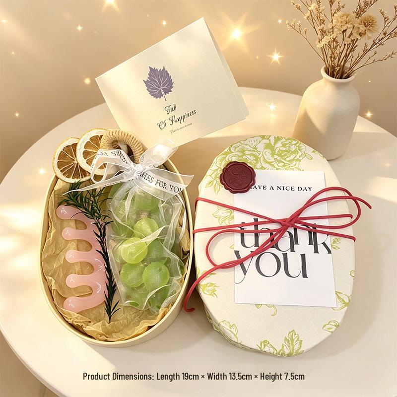 Handmade Crystal Grape Cluster Soap Gift Set - Transparent Simulation Grape Soap