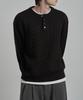 WORK ON BODY OFF Tord Semi-Overfit Cable Henley Neck Knit [Black]