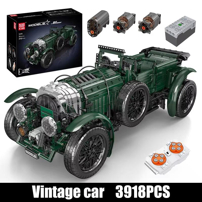 Mould King 13191 Технические Автомобильные Игрушки Радиоуправляемый Надувной Классический Автомобиль Конструктор Сборка Винтажный Автомобиль Набор Кирпичей Рождественский Подарок для Детей