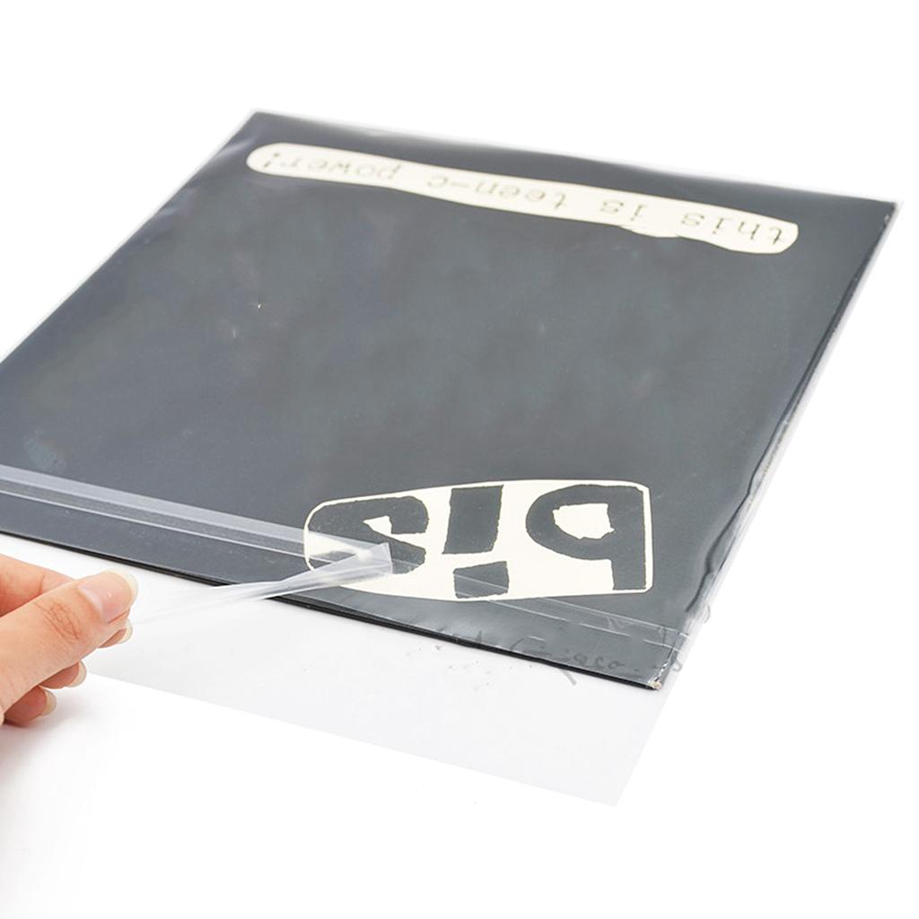 50 Stück/Set OPP Gel Schallplatten Schutzhüllen Selbstklebende Tasche für 7 Zoll Vinyl Schallplatten Plattenspieler Zubehör