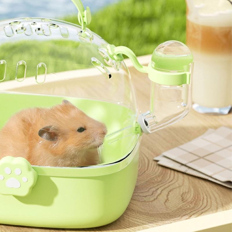 Pet Carriers Cage Portable Cage Hamster Bird Carrier Cage Outgoing Outdoor Travel Pet Hamster Cage with Water Bottle