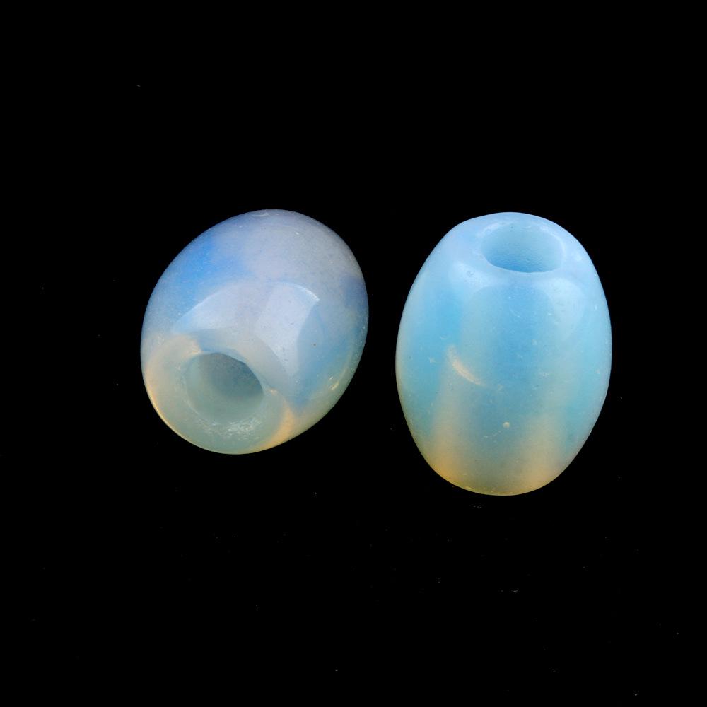 326-Large Hole Crystal Agate Jade Barrel Beads, 16×18mm, 5mm Hole, Jewelry Accessories