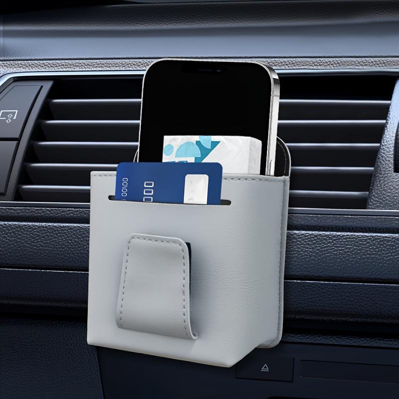 Multi-Functional Car Air Vent-Mounted Storage Organizer Box with Adhesive Suction Cup | Dashboard Organizer with Phone Holder