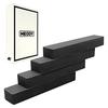 Rust-proof, Crack-proof, and Scratch-proof! Super-Strong Neodymium Magnets, NEODY Silicon Bar (51*10*6mm), Black, Set of 4 (SB-0204-B)