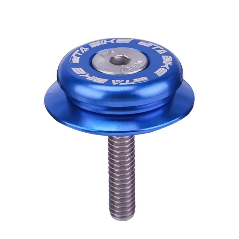 

Bike Stem Top Cap Cover Light Bicycle Aluminum Headset Top Cap & Bolt Fork Tube Cover Bicycle Modification Accessories 1 синій