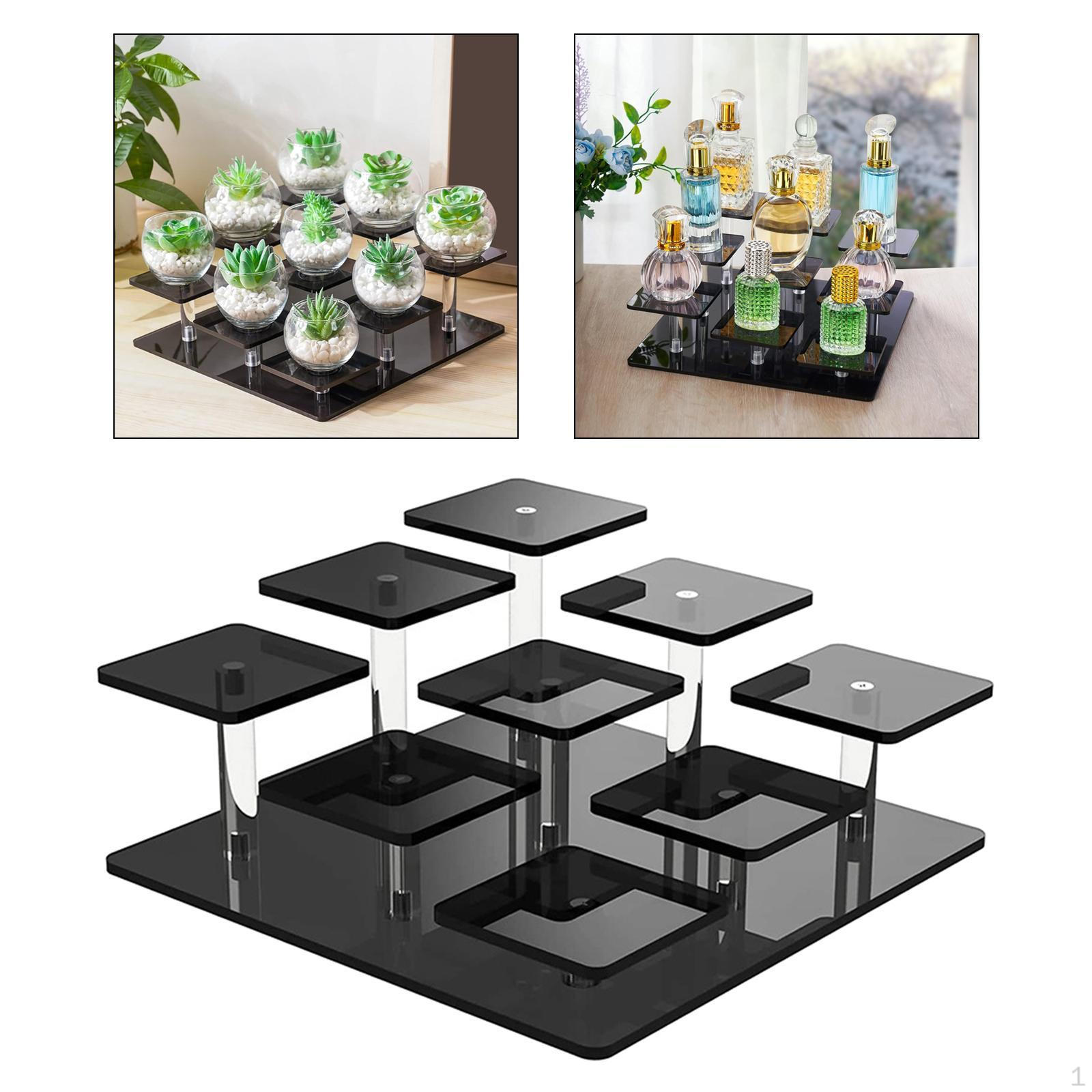 

Акриловая подставка для демонстрации, фигурки для парфюмерии, кексы, 9-ярусная подставка для десерта Black