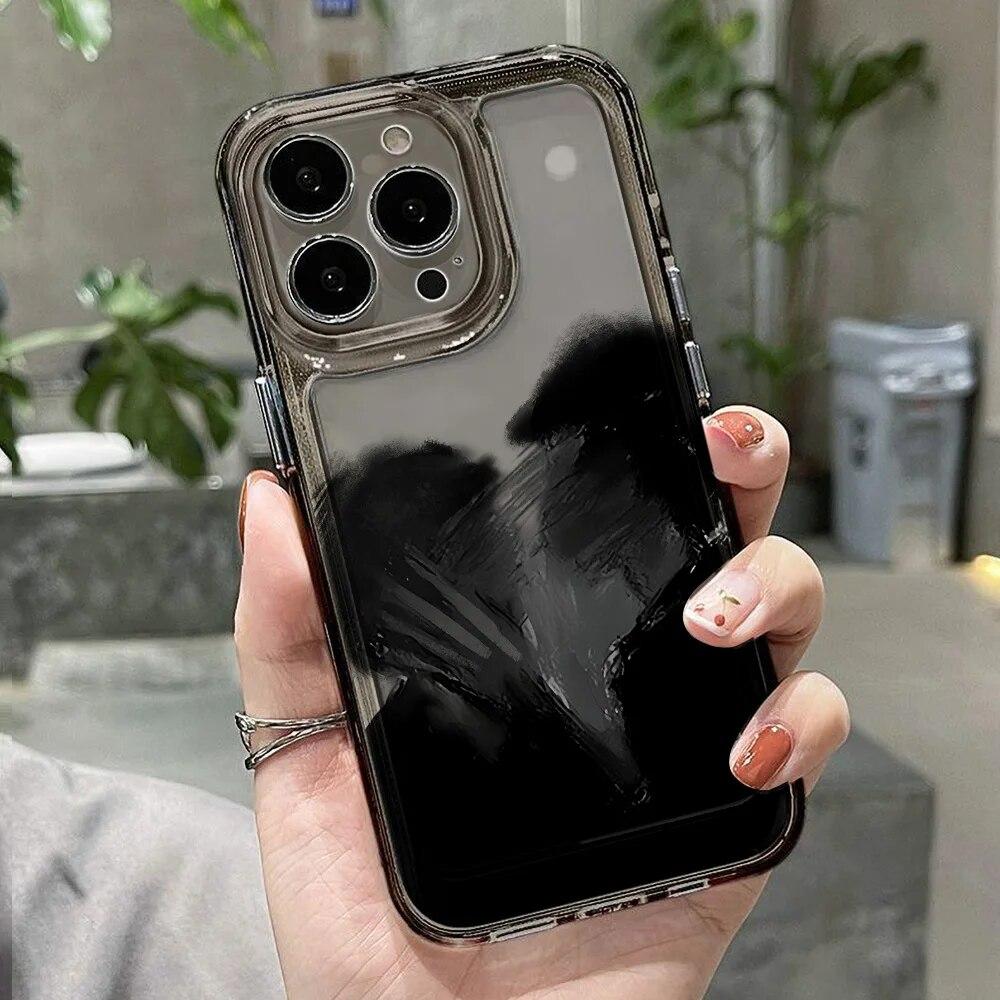 For iPhone 15 Pro Case Silicone Case For iPhone 13 Case iPhone 14 12 11 Pro Max XR XS X 7 8 SE Oil Painting Transparent Cover