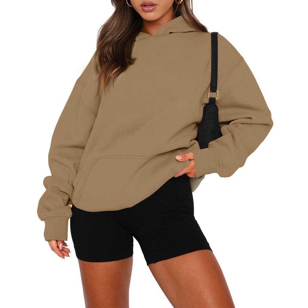 Women's Casual Oversized Hoodie Soft Fleece Pullover Sweatshirt with Long Sleeves and Cozy Hood for Everyday Wear