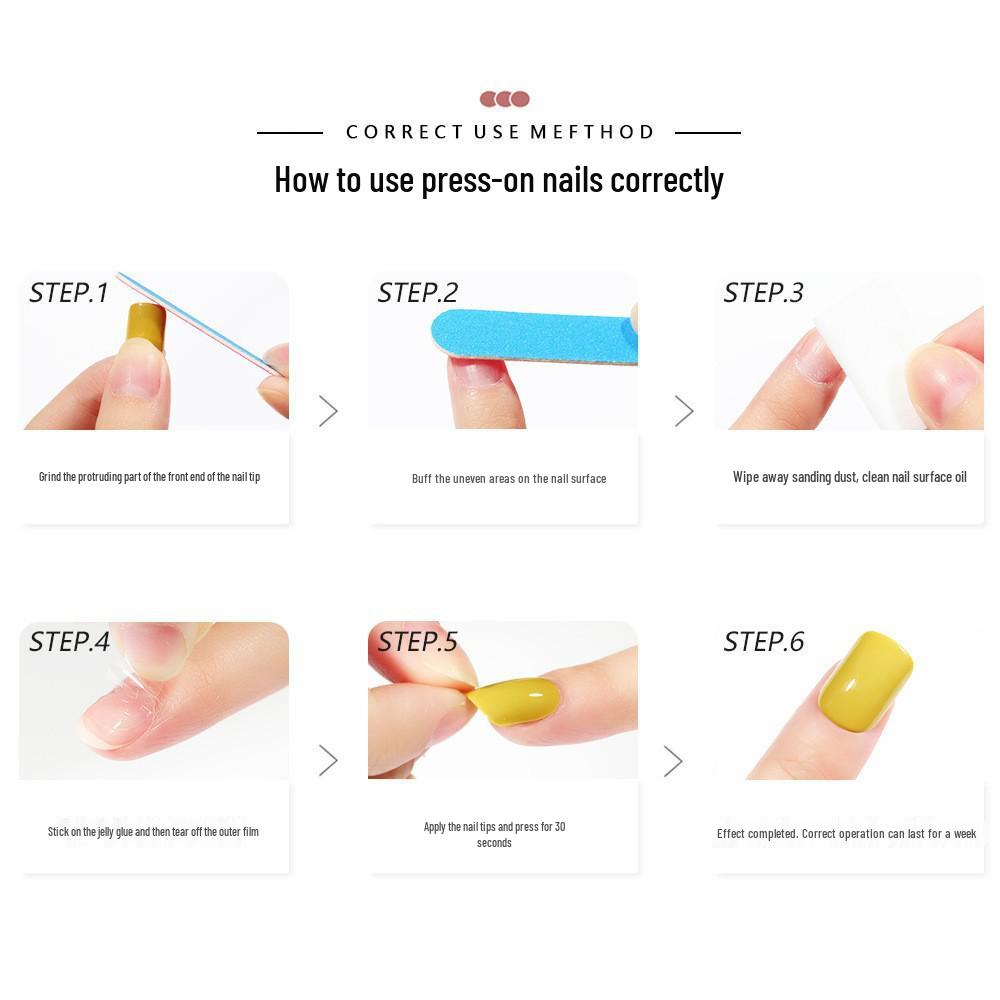 Butterfly & Cat Eye Wearable Nail Kit - Cute Short Manicure Pieces