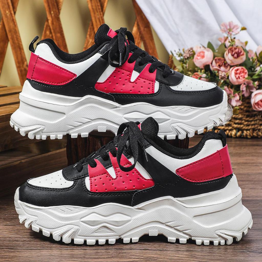 Women's Trendy Height-Enhancing Dad Sneakers: Thick-Soled, Breathable, Lightweight, Fashionable, Versatile Outdoor Sports Shoes.
