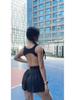 Regina Women's Nude Sports Dress: Anti-Exposure Tennis Skirt with Breathable Fabric and Chest Pad for Outdoor Running and Fitness.