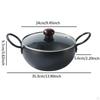 Iron Cooking Pot with Glass Lid for Soup And Noodles In Kitchen