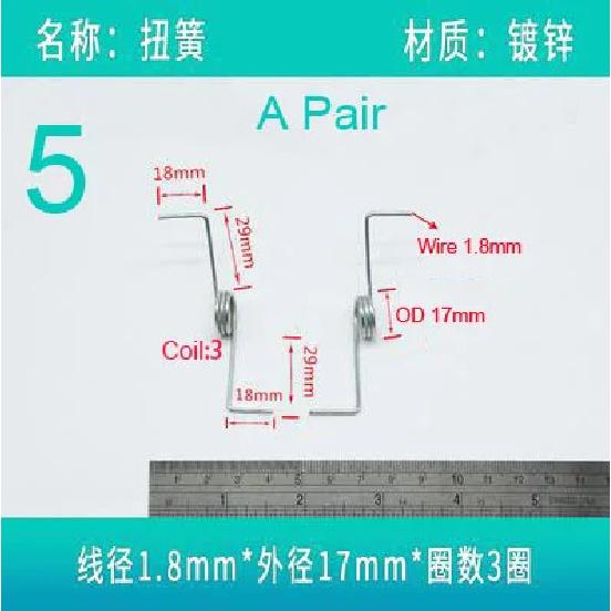 Torsion Spring 0.8-2.2mm Wire Stainless Steel or Spring Steel Pair of Torsion Springs Tensioning Torsion Spring