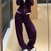High-Waisted Drawstring Wide Leg Pants Women Soft Cotton Blend Warm Loose Fit Yoga Joggers Winter