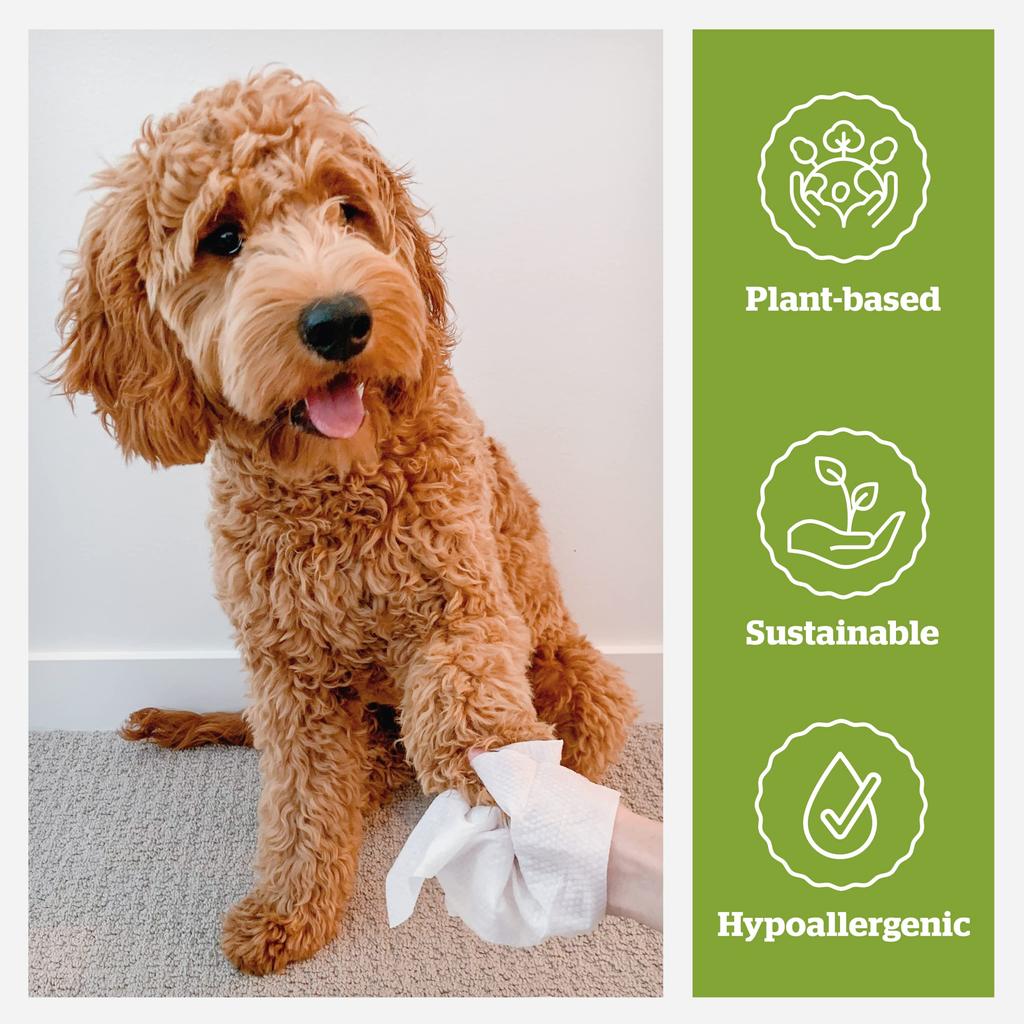 Dog Wipes 400 Pieces For Dogs and Biodegradable Pet Sheets Pogi’s Wipes/Grooming – Cats/Unscented, Hypoallergenic,