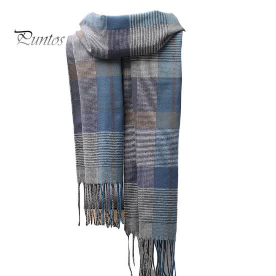 Scarves Men Scarf British Style Classic Plaid Fringed Tassels Soft Keep Warm Faux Cashmere Autumn Winter Adults Long for Riding