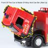 1:24 Ladder Water Tank Fire Truck Alloy Sprinkler Sweeper Model Toys Car Doors Opened Sound Light Pull Back Vehices Boy Kid Gift