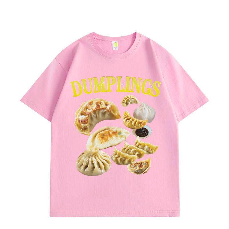Dumpling Food Funny Crab Rangoon Meme T-shirt High Quality Fashion Short Sleeve T-shirts Men Women Loose Cotton T Shirts