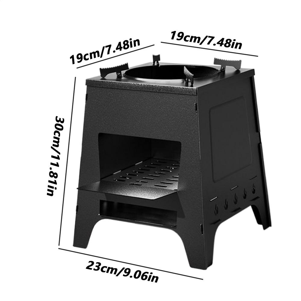 Small Wood Stove Detachable Windproof Burner Backpacking Stove for Outdoor Hiking Cooking Travel Field Picnic Backpacking