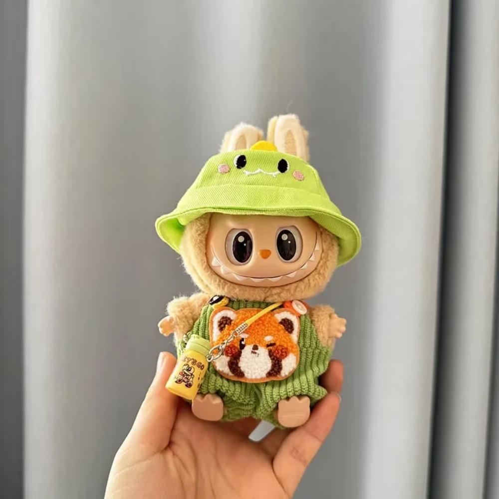 Cute Mini Plush Doll'S Bib Pants 17cm Labubu I II Idol Dolls Sitting Party Clothing Outfit Accessories For Korea Kpop Exo