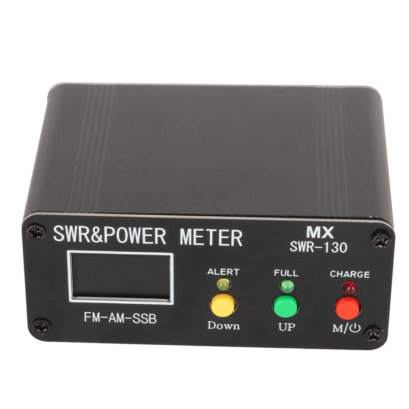 

SWR Power Meter 1.8MHz‑50MHz Frequency 0.5W‑120W Measuring Range Standing Wave Ratio Meter with
