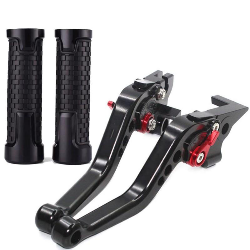 Aluminum Motorcycle Handlebar Grips Brake Clutch Levers Lever Extensions Kawasaki Yamaha Ducati CFMOTO
