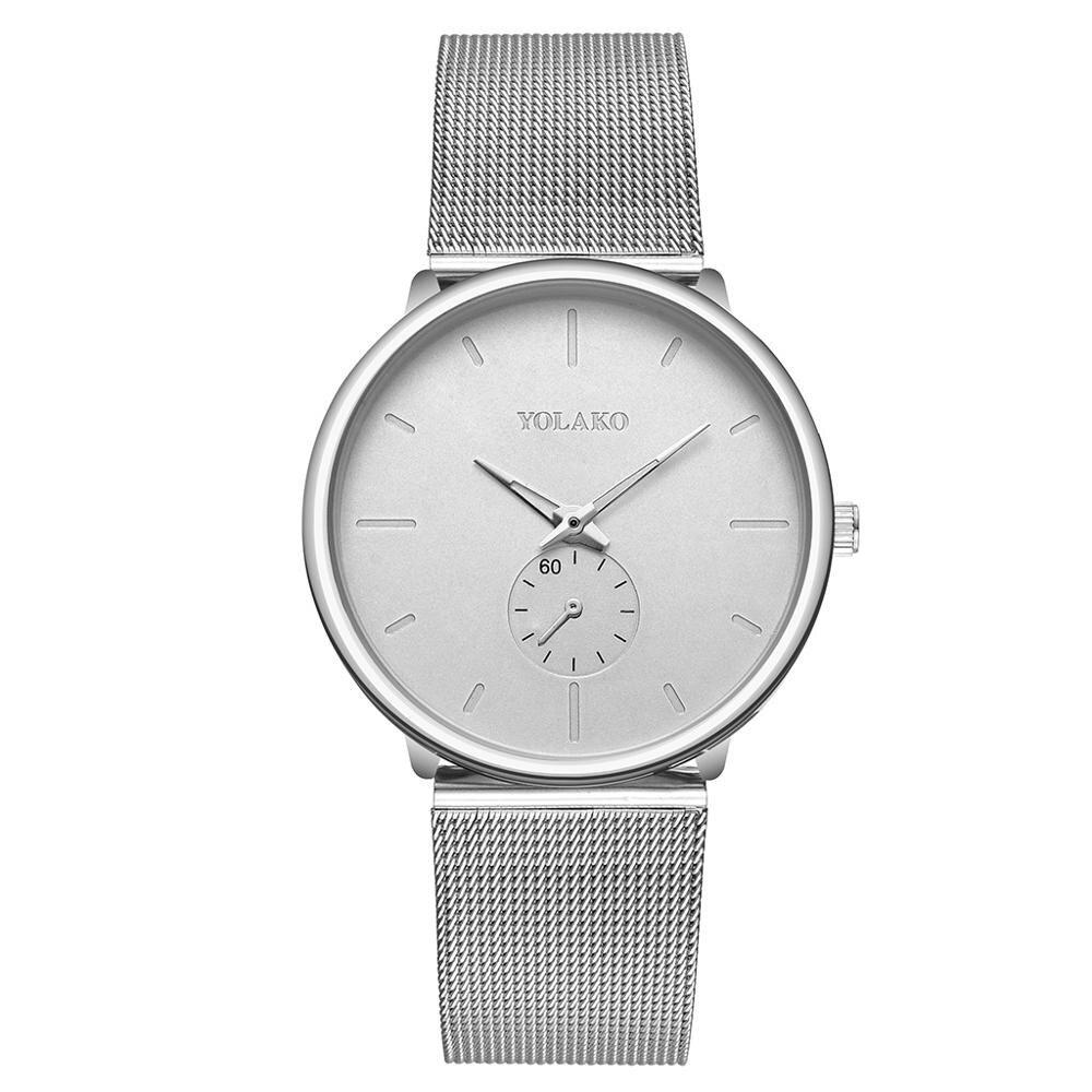 YOLAKO Ceas Bărbați Fashion Sport Curea din plasă Ceas Bărbați Ceas de mână militar de afaceri de lux
