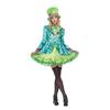 Women Alice In Wonderland Mad Hatter Halloween Costume Adult Medieval Mad Tea Party Cosplay with Bowtie Top Hat