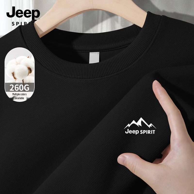 JEEP SPIRIT Men s 2025 Fall Loose Fit Round Neck Sweatshirt 2XL