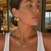 Round Shape Enamel Glaze Earrings Gold Plated Statement Ear Buckle Spiral Hoop Earrings  Vacation