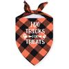 Happy Halloween Dog Bandanas Classic Plaid Fall Holiday Pet Bandanas Scarf Triangle Bibs Kerchief Gift Decoration for Dog Cat