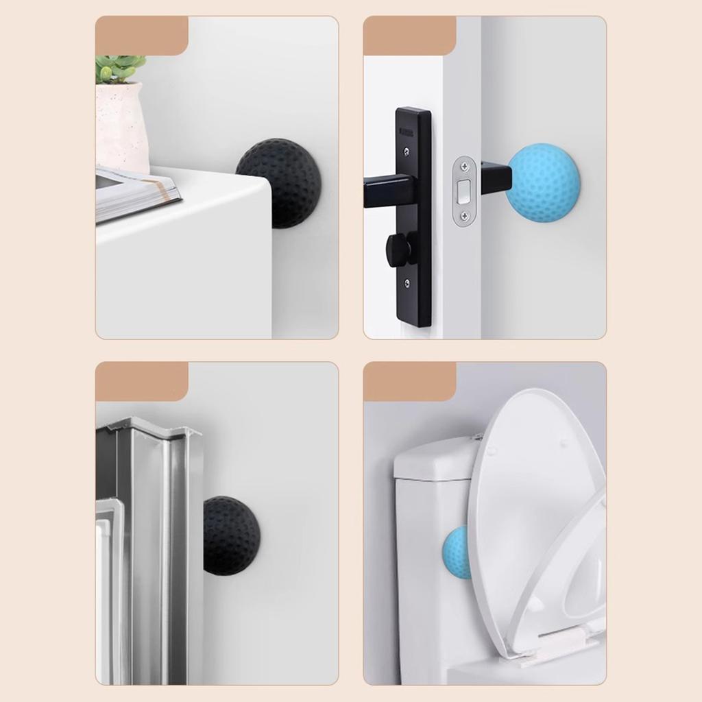 Packung mit 3 Silikon-Türstoppern Geräuschreduzierende Puffer Wandschutz Einfache Installation für Kinder Haustiere Haussicherheit