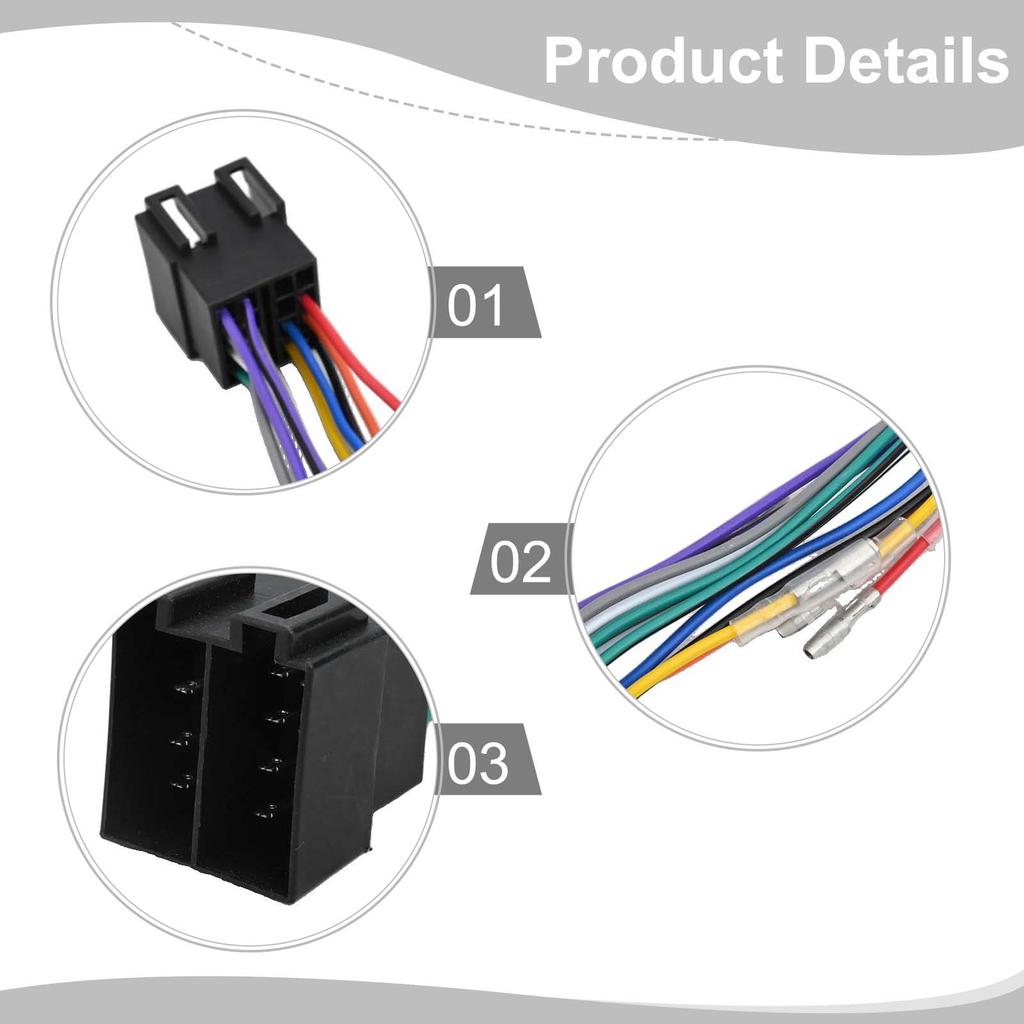 ISO Female To ISO Socket 16 Pin Radio Harness Adapter for Vehicle Audio Systems