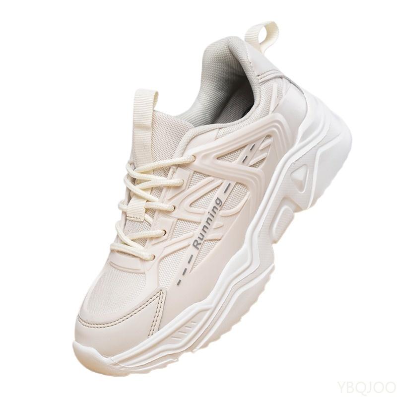 Fashion Trendy Breathable Mesh Spring Autumn Couple Style Thick Soled Running Shoes Casual Versatile Simple Comfortable Sports Shoes
