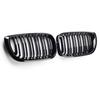 1 para przedni grill nerkowy samochodu czarny błyszczący podwójna listwa maskownica do BMW serii 3 E46 2002-2005 kratka wyścigowa wymiana samochodu