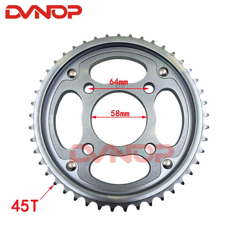 Motorcycle Front Rear Sprocket Chain 428H 122L 15T/45T for Honda WH125-11 SDH125-51 CBF125 CBF 125