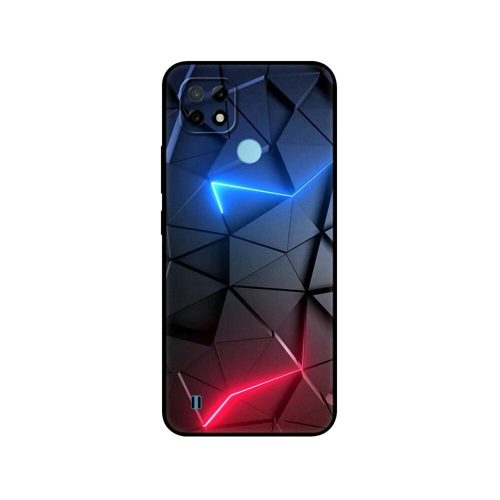 For Realme C21 Case Silicon Back For OPPO RealmeC21 C 21 Phone Covers 6.5" Funda RMX3201 Bumper Capa Etui Soft Black Tpu Case