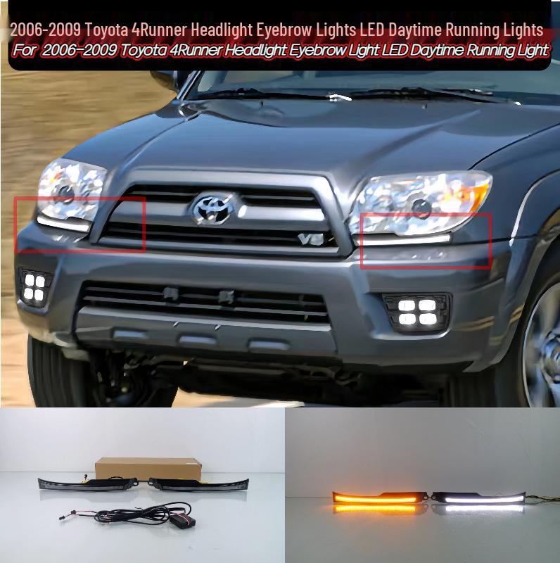 LED Daytime Running Lights Headlight Eyebrows for 2006-2009 Toyota 4Runner