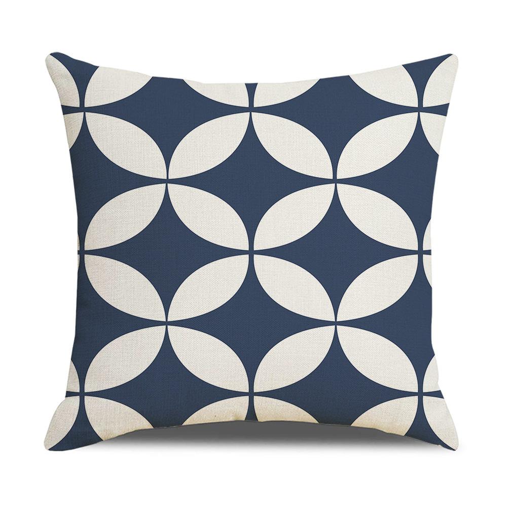 Pillow Nordic Geometric Linen Pillow Case Office Sofa Cushion Bedside Backrest Pillow Home
