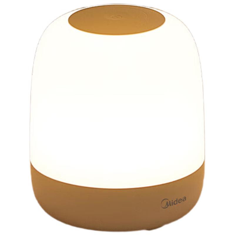 Midea Rechargeable Bedside Lamp with 3-Color Dimming
