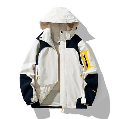 Frühling Neue Paar Kapuzen-Spritzjacke Outdoor Freizeitjacke Street-Shot für Männer