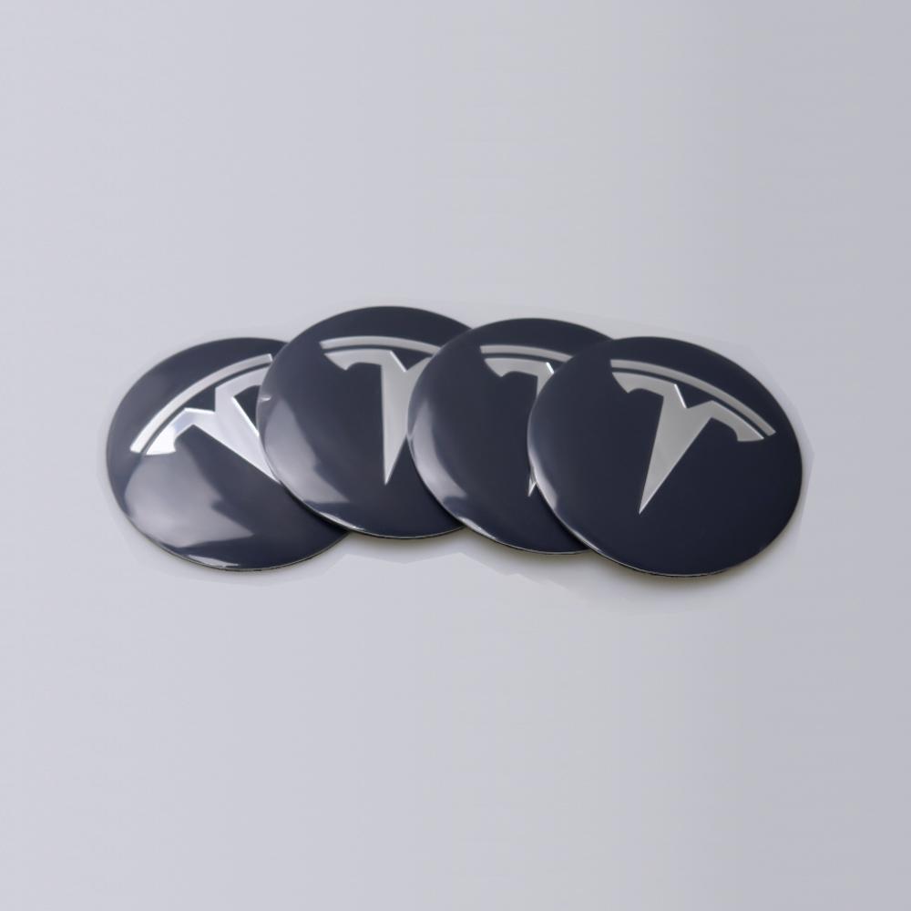 4 szt. 56 mm Nakładki na środek piasty koła samochodowego Naklejki Emblemat Pokrywa Do Tesla Model S Cybertruck Model 3 Model Y Model X Akcesoria Samochodowe