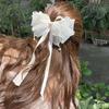 Yousheng Women Hair Clip Mesh Yarn Ribbon Bowknot Decor Cartoon Hair Pin with Long Tail Sweet Hair Accessories