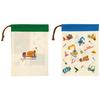 Skater Children's Lunch Bags, Set of 2, 15x20cm, Drawstring, Lunch Bags, Made in Japan, Working Vehicles, KB63W-A
