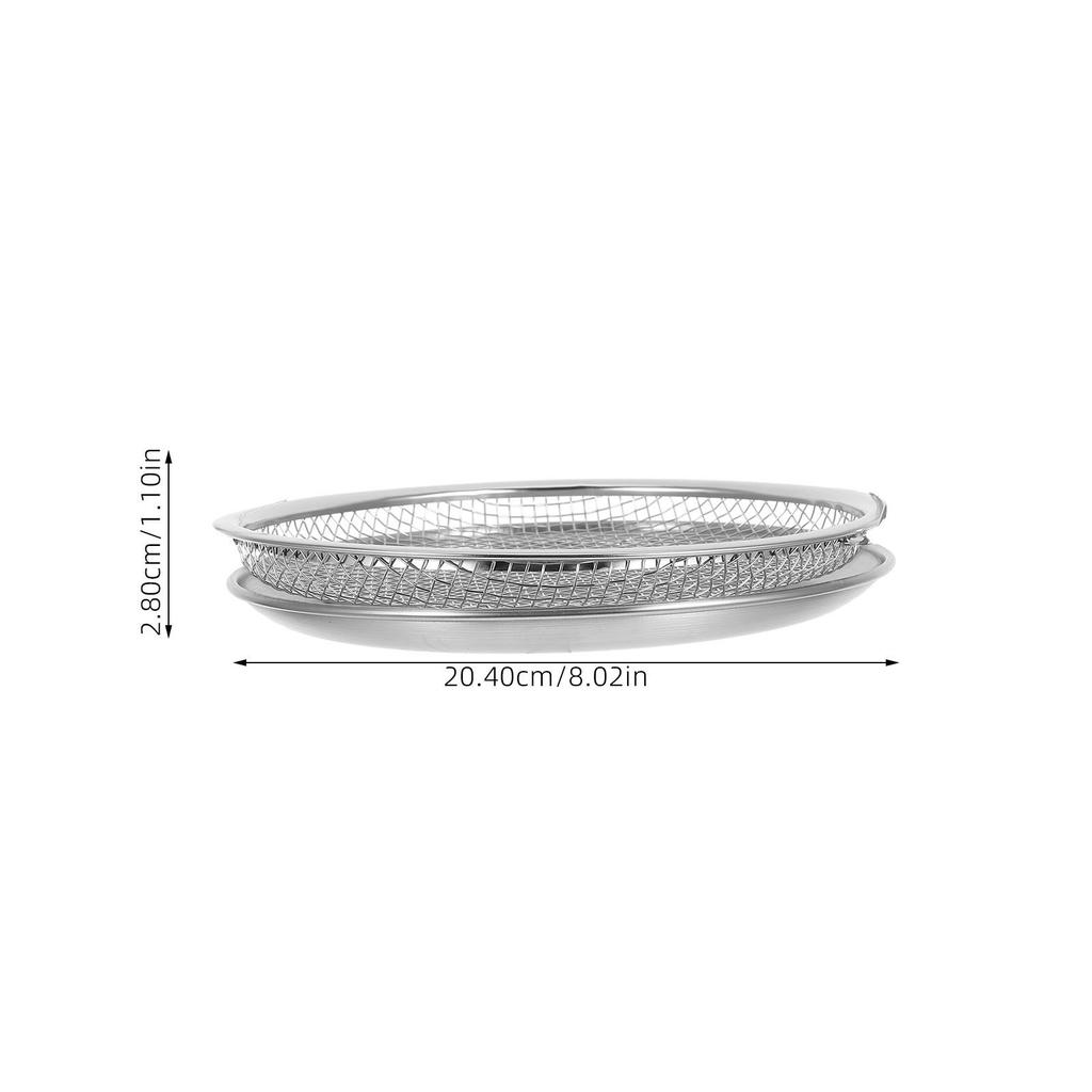1 Set Sieb für Abfluss und Ölfilter aus Edelstahl für fettfreies Kochen und einfache Aufbewahrung Kompakter Frittierölfilter