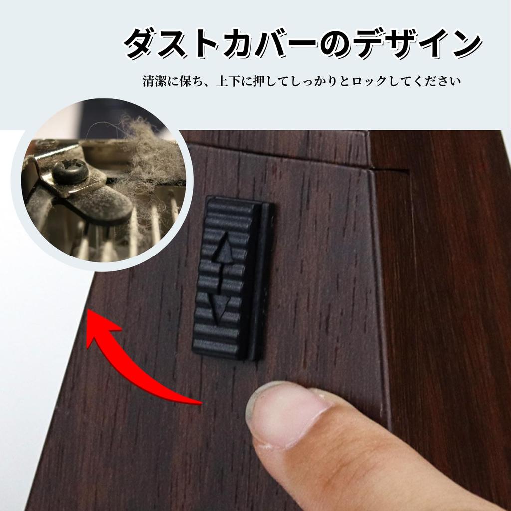 Notiavy Wooden Pendulum Metronome High Precision Copper Axle Loud Volume Spring-Driven Suitable for Piano Guitar Bass Drums Violin Music Practice